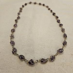 Handmade Purple Crystal Necklace